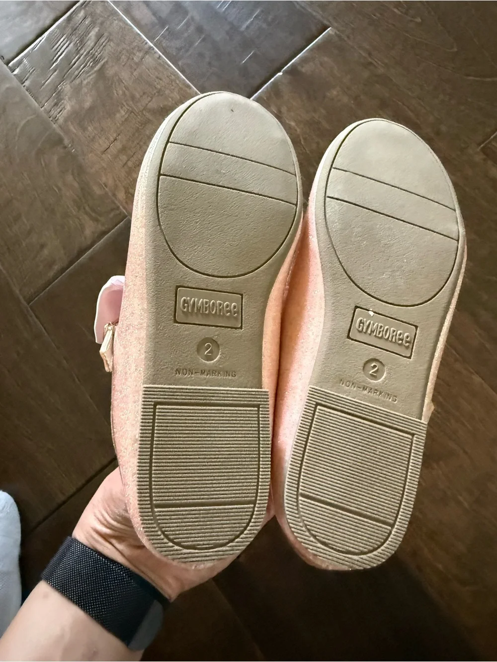 Gymboree Sparkling Light Pink Bow Mary Jane Flats
